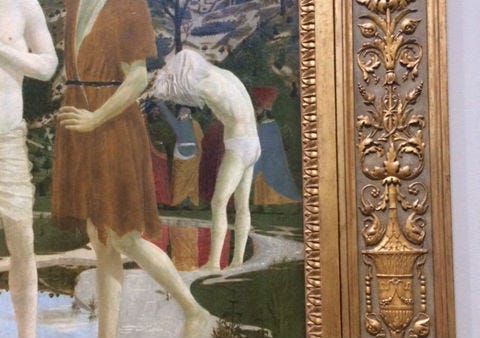 Detail of 'The Baptism of Christ', 1450s, National Gallery