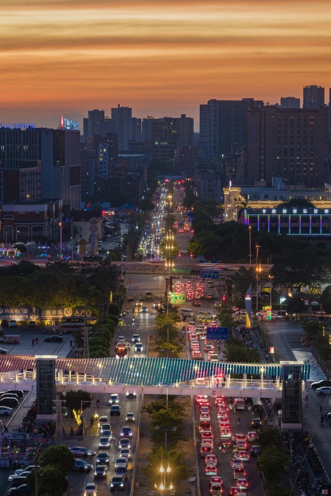Jianshe Avenue Pedestrian Bridge / Atelier cnS - Exterior Photography, Cityscape