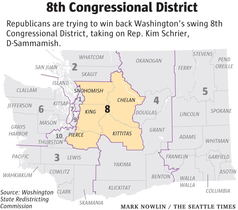 Republicans vie for swing-district shot at defeating WA Rep. Kim Schrier |  The Seattle Times