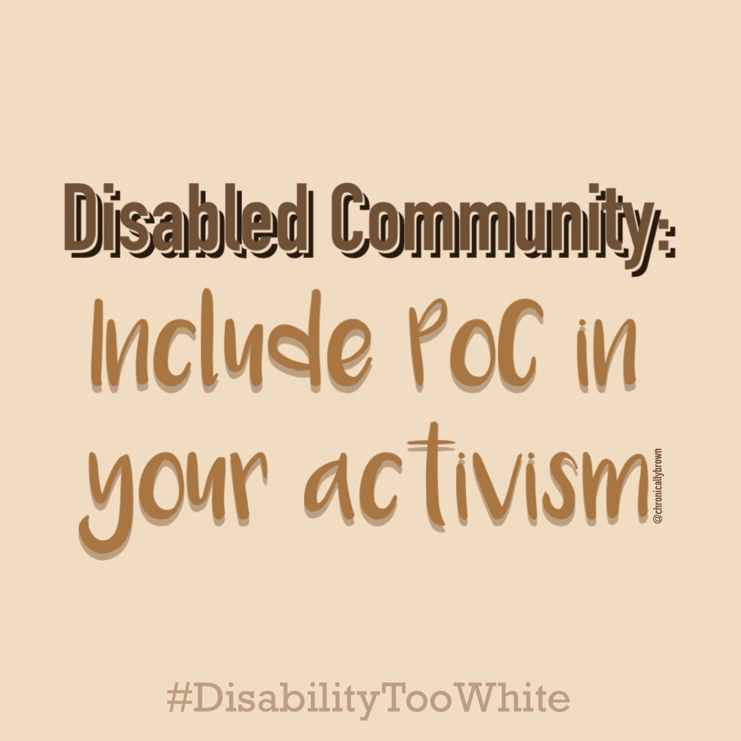 “Disabled community: Include PoC in your activism”