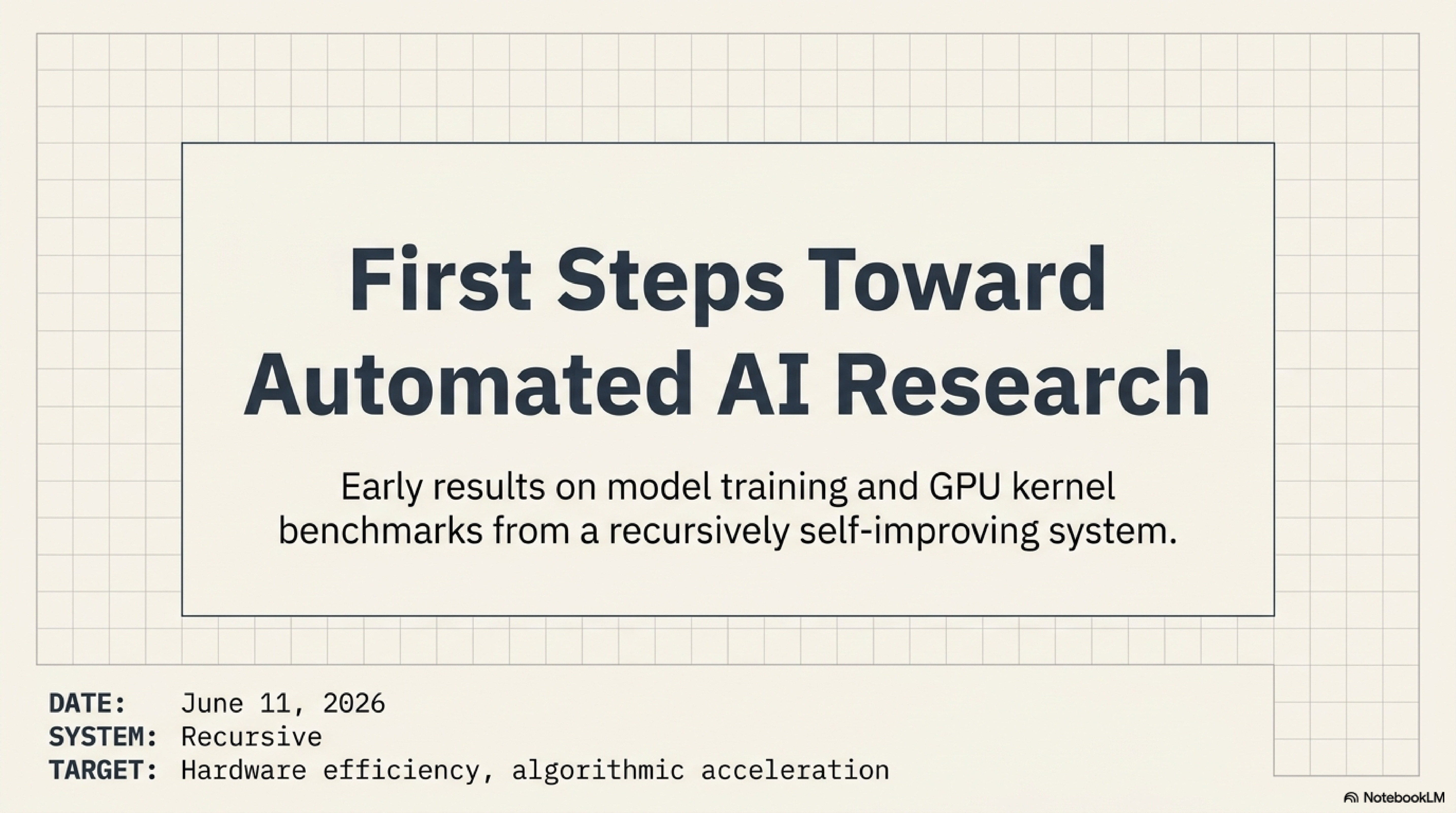 First steps Towards Automated AI Research