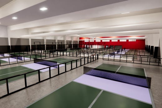 Rendering of Pickleball Grove courts Rendering of Pickleball Grove courts