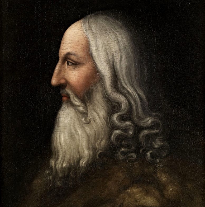 Portrait of Leonardo da Vinci, Cristofano dell'Altissimo, c. 1568 Portrait of Leonardo da Vinci, Cristofano dell'Altissimo, c. 1568
