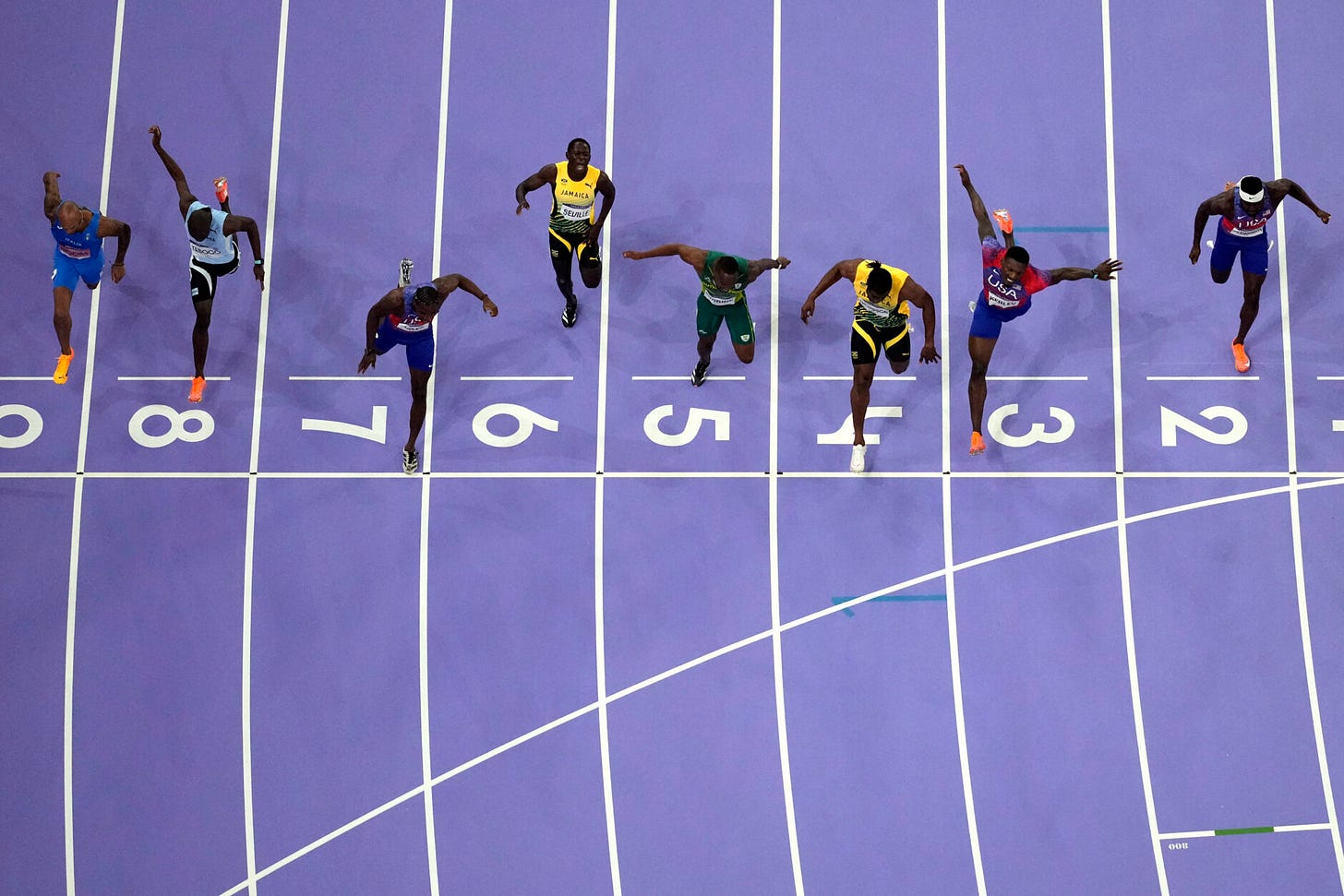 Virginia's Noah Lyles wins Paris Olympics 100-meter by five-thousandths of  a second over Jamaica's Kishane Thompson - WTOP News