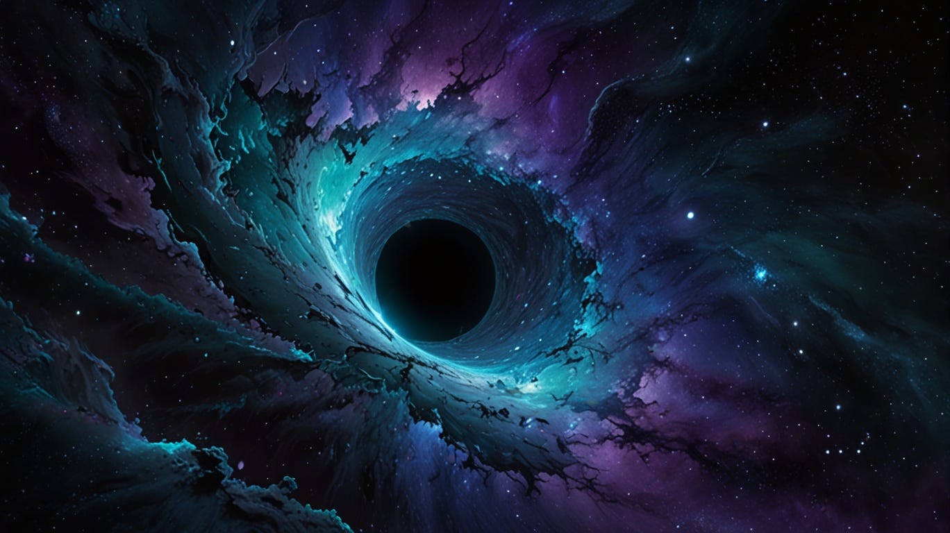 complex black hole incredible beautiful galaxy hyperrealistic .tiff FILENAME_1234.jpg green colorful violet blue ice ambience