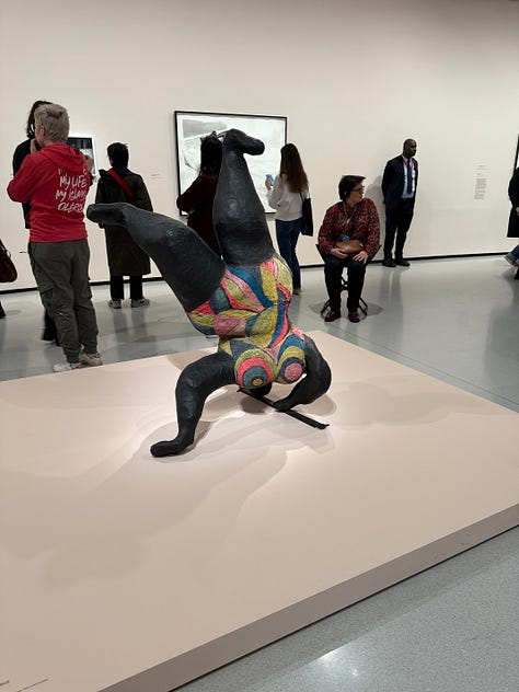 Feline and Bird (Ali Cheri) / House of Music (Peter Doig) / Nana noire (Nikki de Saint Phalle)
