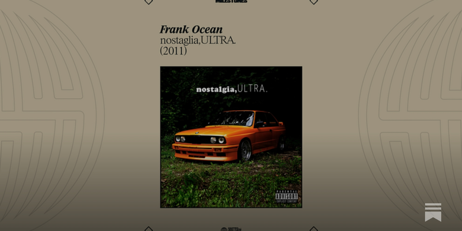 Milestones: nostalgia,ULTRA. by Frank Ocean