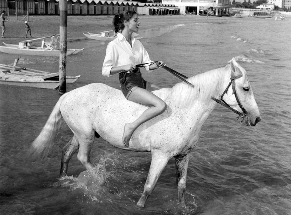 Elsa Martinelli at the Venice Lido, 1956