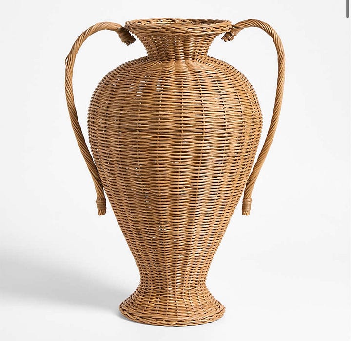 https://www.crateandbarrel.com/alford-large-brown-woven-rattan-double-handle-vase-24/s373297