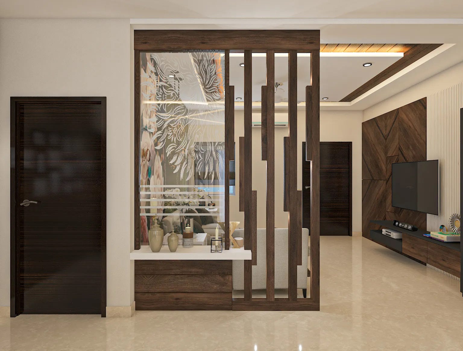 Stylish Glass Partition Design Ideas for Living Rooms – Veneto