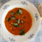 roasted tomato soup with white beans
