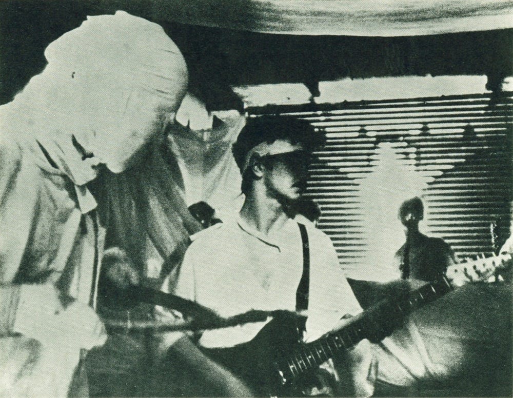 Dalek I on stage. One of them is dressed like a mummy.