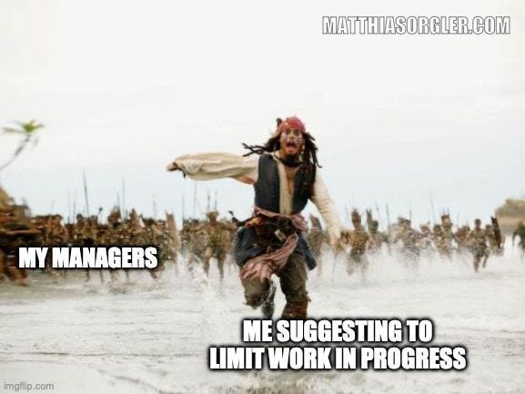 Limiting work-in-progress sounds counter-intuitive at first.‏ | ‏Matthias  Orgler, MSc‏