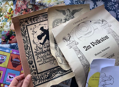 collections of art images to create a cut and stick traditional scrapbook