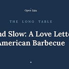 Low and Slow: A Love Letter to American Barbecue