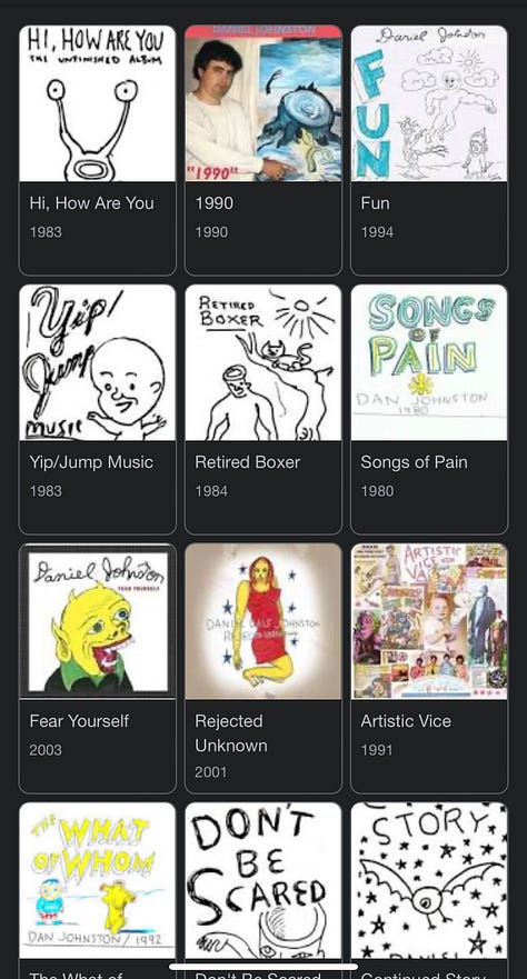 Images of Daniel Johnston albums