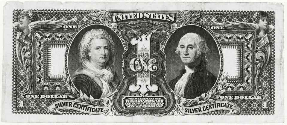 Back of the 1896 Silver Certificate