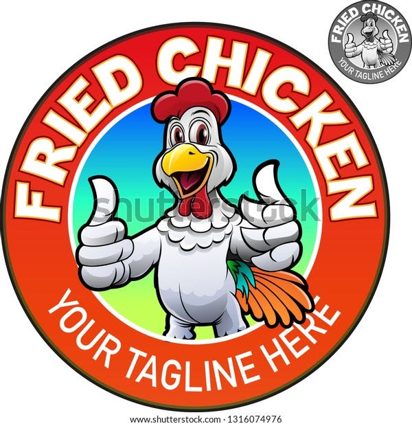Vector Illustration Cute Chicken Showing Thumbs Stock Vector (Royalty Free) 1316074976 ...