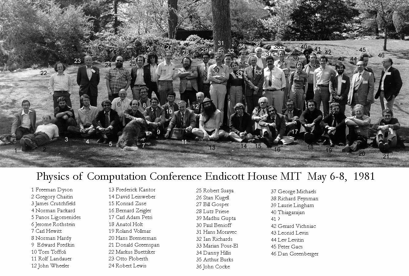 Physics of Computation Conference, May 6-8, 1981
