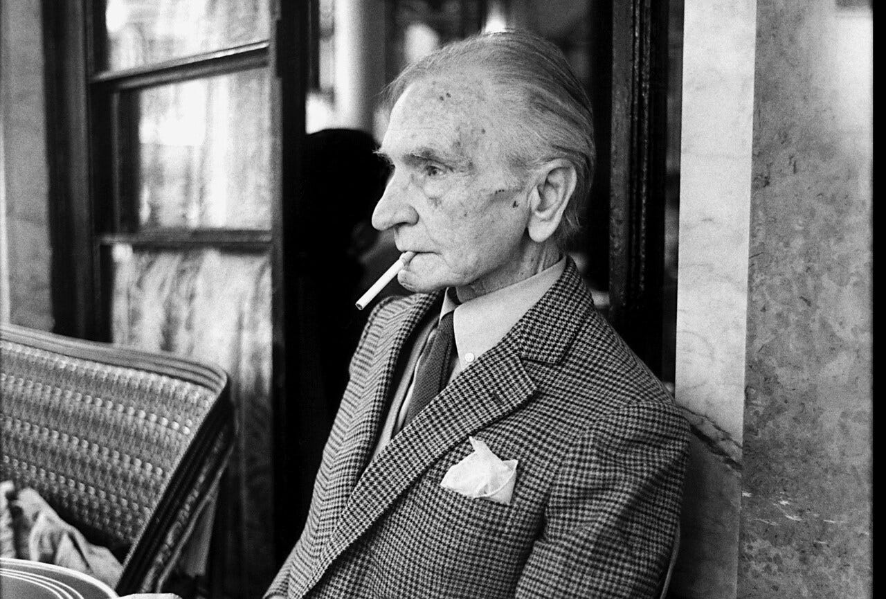 Albert Cossery in Parijs, 1997.