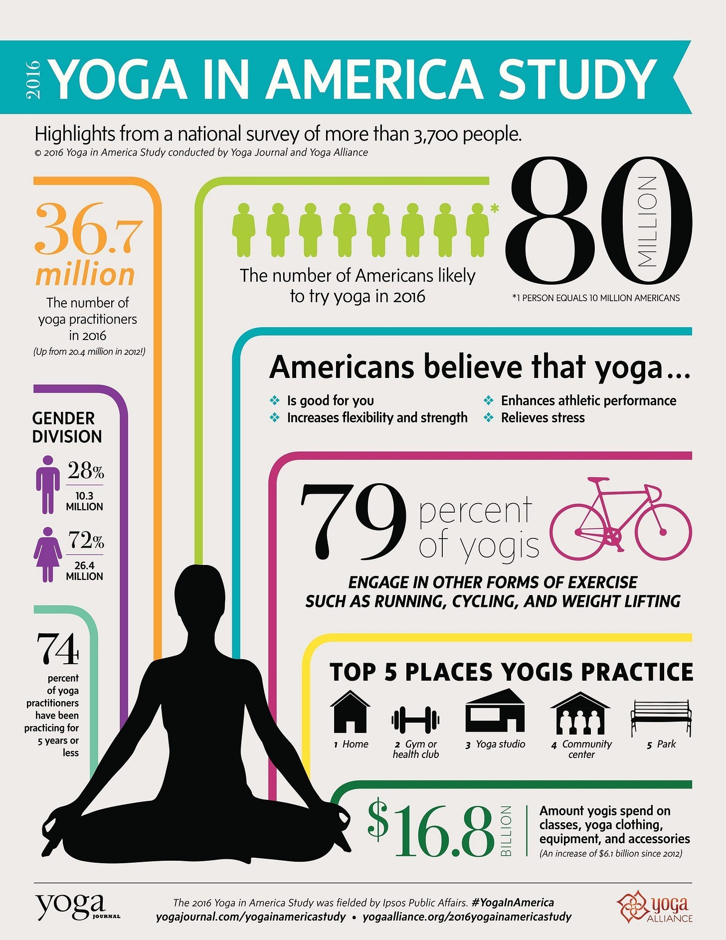 Yoga Alliance - 2016 Yoga in America Study Infographic Yoga Alliance - 2016 Yoga in America Study Infographic