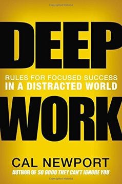 portada Deep Work: Rules for Focused Success in a Distracted World (en Inglés)