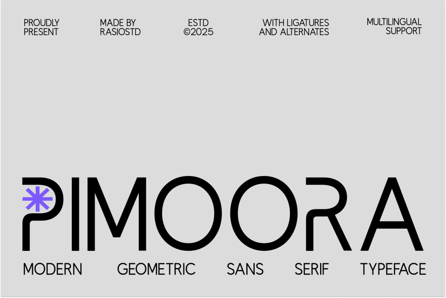 Pimoora Geometric Sans Serif