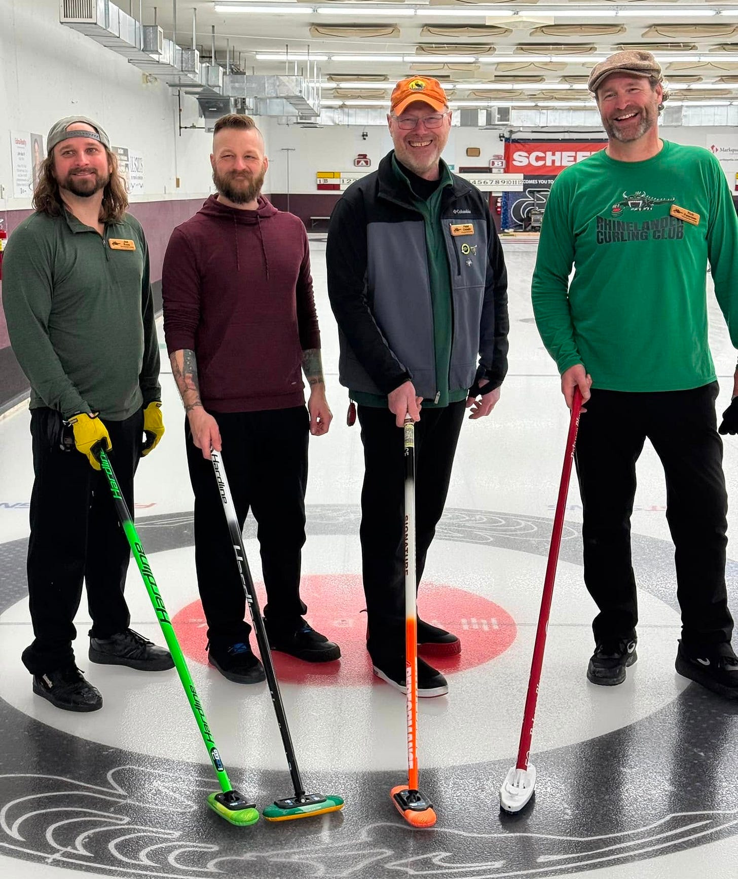 May be an image of 4 people, people playing hockey, people golfing and text
