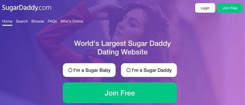SugarDaddycom main page