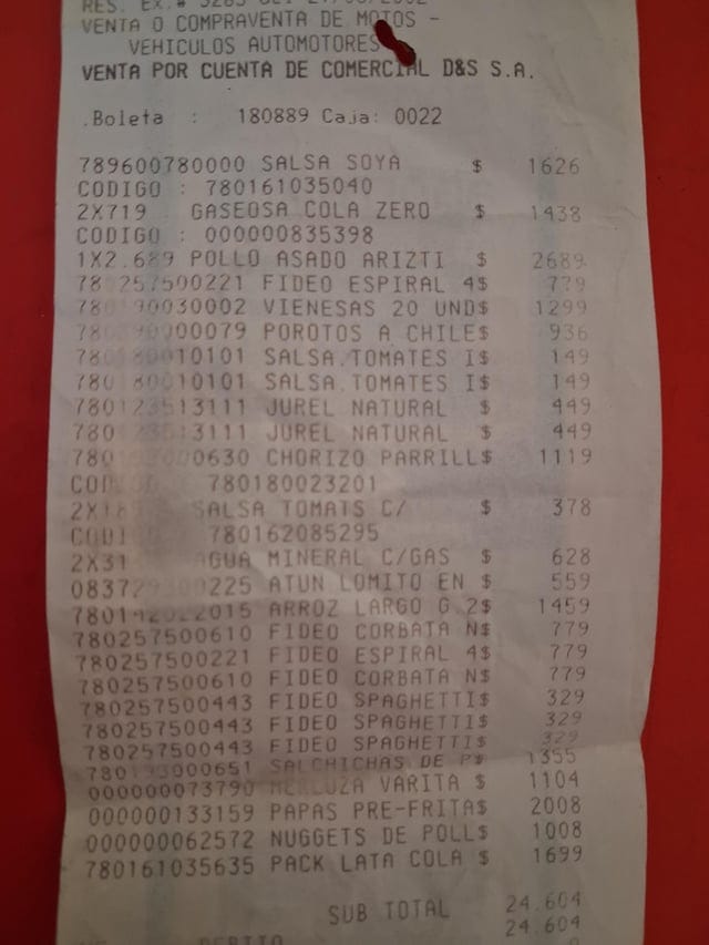 r/chile - Boleta Líder año 2007