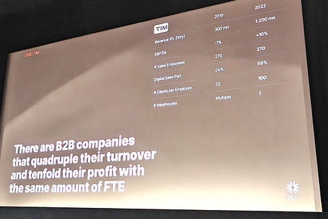 Plieger at B2B Digital Emerce (english translation in lower left corner)