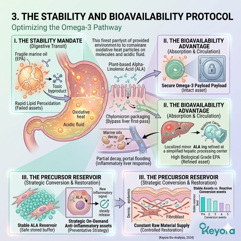 Bioactive Carrier ALA maintains molecular stability against lipid peroxidation, securing the precursor reservoir for ATP Synthesis and systemic cleaning. Bioactive Carrier ALA maintains molecular stability against lipid peroxidation, securing the precursor reservoir for ATP Synthesis and systemic cleaning.