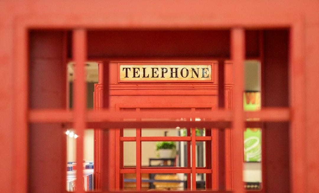 red Telephone booth red Telephone booth