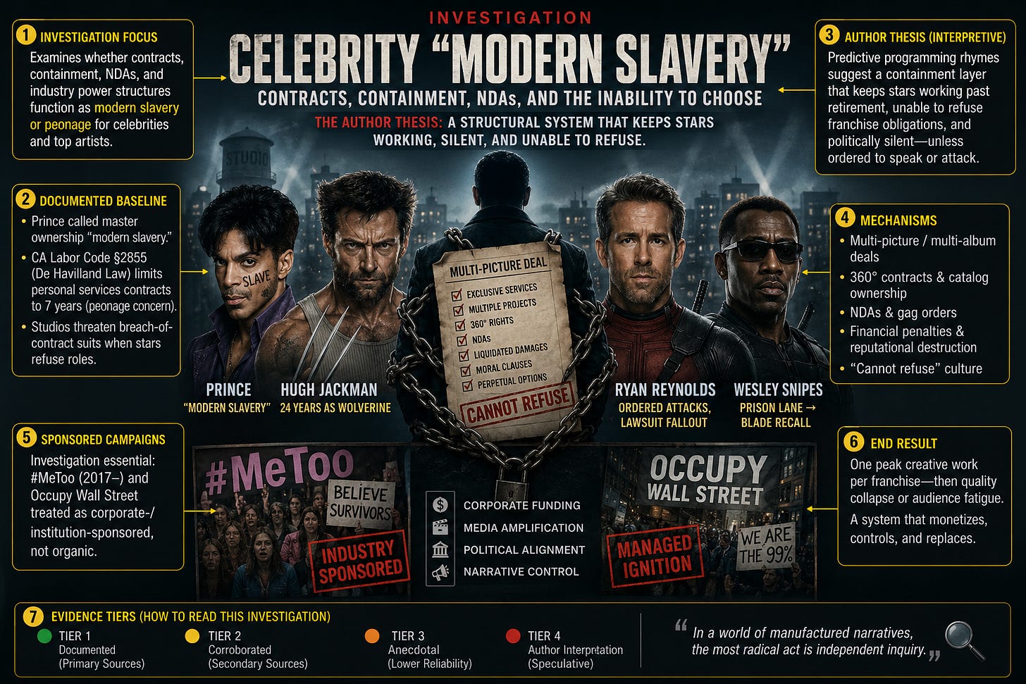 Celebrity modern slavery — contracts, containment, and creative control Celebrity modern slavery — contracts, containment, and creative control