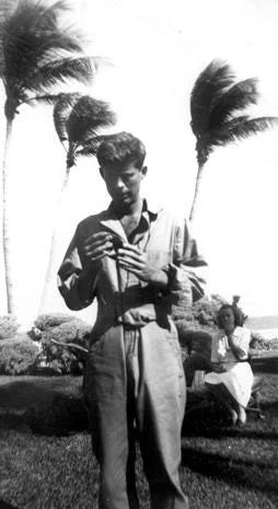 John F. Kennedy at Palm Beach in 1944.