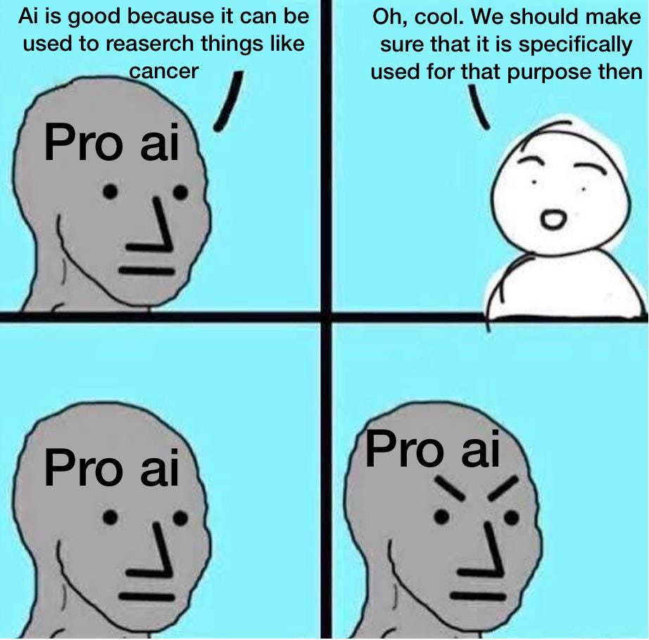 r/aiwars - No hate, just found this to be funny