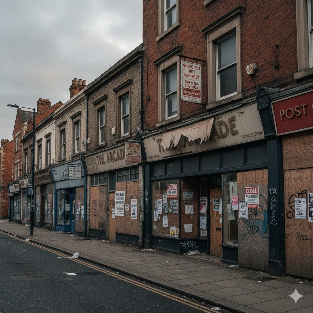 Closed independent businesses on UK high street showing small business extinction 2024 https://bit.ly/4q6Ev06 Closed independent businesses on UK high street showing small business extinction 2024 https://bit.ly/4q6Ev06