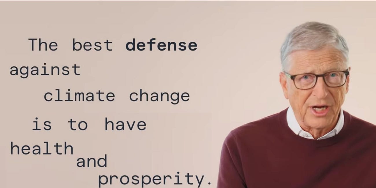 Cutting Carbon Matters, But Cutting Climate Risk through Development is the Core Need, says Bill Gates