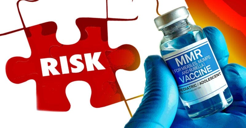 word "risk" and mmr vaccine