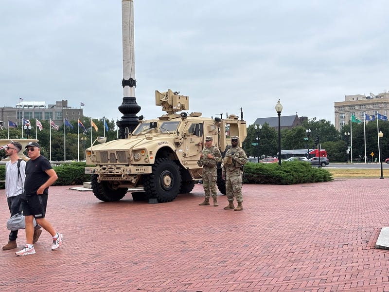 A federal judge on June 5, 2026, struck down several Trump administration policies that halted processing for asylum-seekers following a shooting in Washington, D.C. of two members of the National Guard deployed to the nation's capital. In this photo, tourists pass by members of the guard stationed outside Union Station in Washington, D.C., on Aug. 18, 2025. (Photo by Jane Norman/States Newsroom) A federal judge on June 5, 2026, struck down several Trump administration policies that halted processing for asylum-seekers following a shooting in Washington, D.C. of two members of the National Guard deployed to the nation's capital. In this photo, tourists pass by members of the guard stationed outside Union Station in Washington, D.C., on Aug. 18, 2025. (Photo by Jane Norman/States Newsroom)