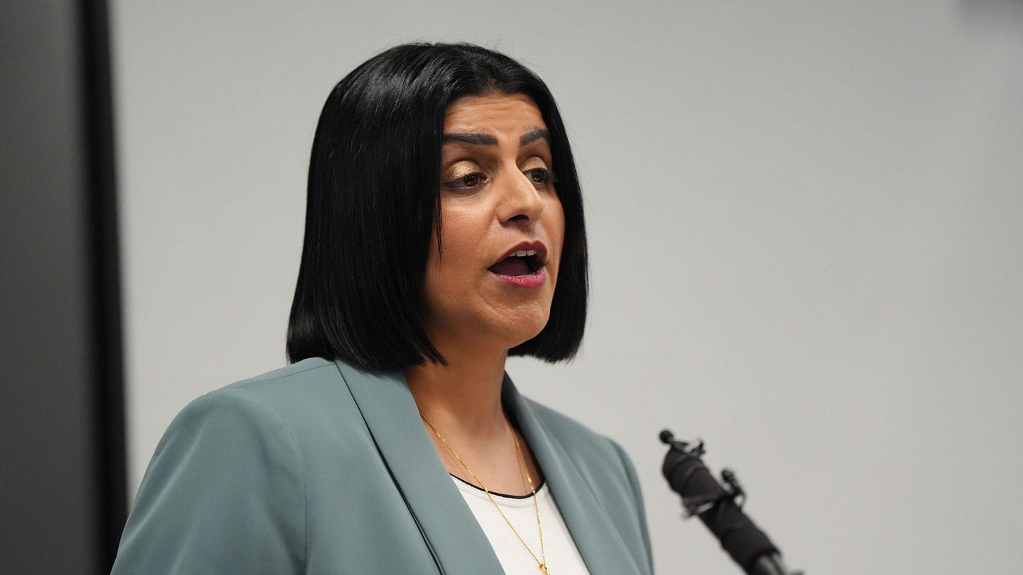 Shabana Mahmood giving a speech at the London Probation Headquarters Shabana Mahmood giving a speech at the London Probation Headquarters