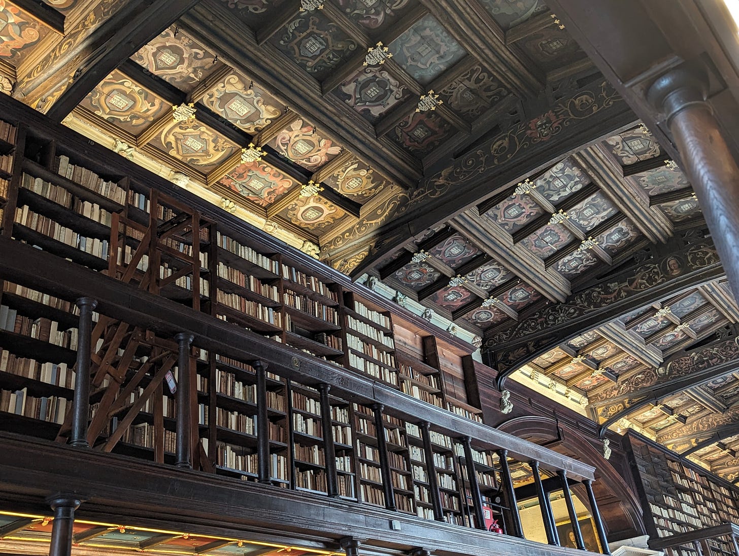 Duke Humphrey's Library in the Old Bod. Photo by Dana Rail, 2024.