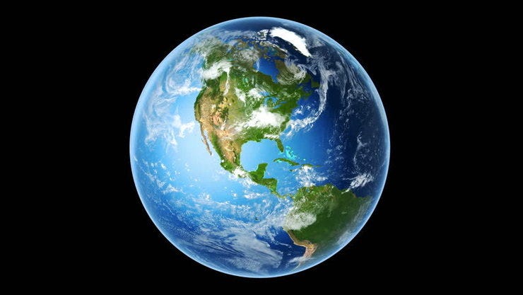 Earth. While we can't take a photo like this without being in outer space, we believe it to be an accurate representation of Earth. Earth. While we can't take a photo like this without being in outer space, we believe it to be an accurate representation of Earth.