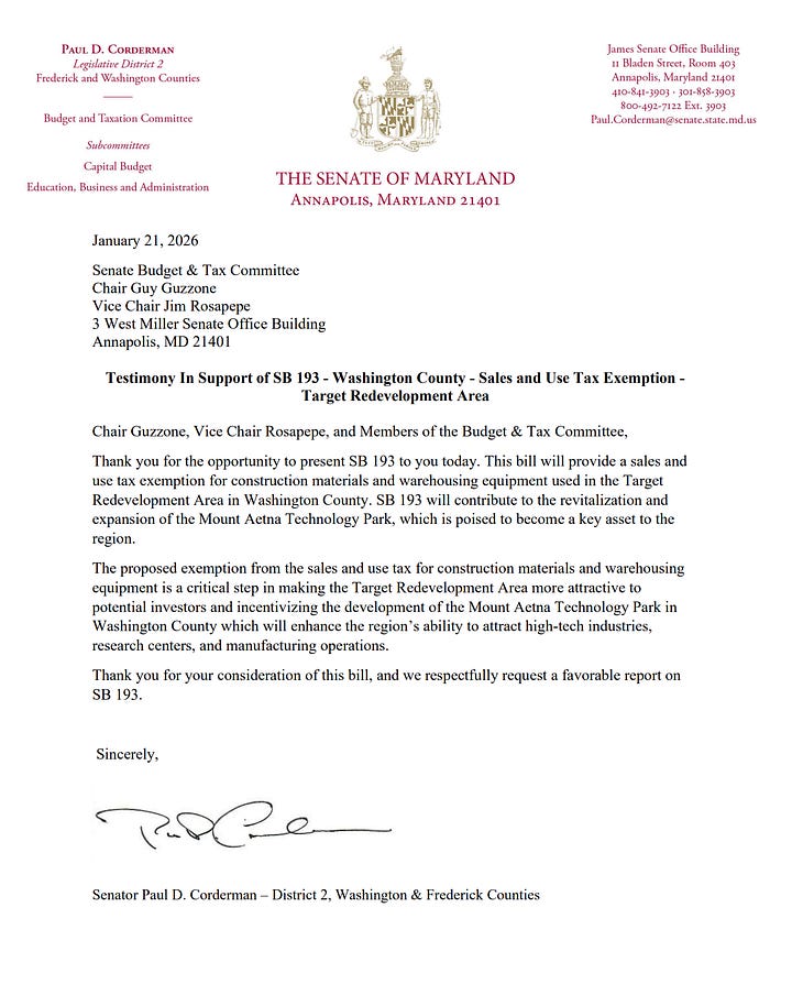 SB0193 - Washington County - Sales and Use Tax Exemption - Target Redevelopment Area Committee Testimony