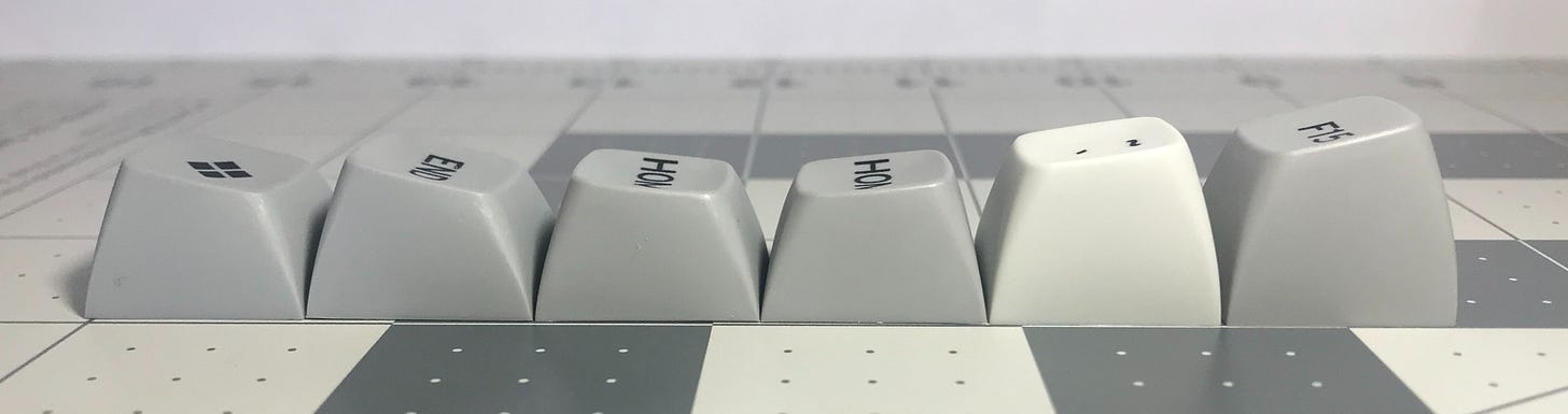 All the keycap profiles compared* - by Pacific Debates