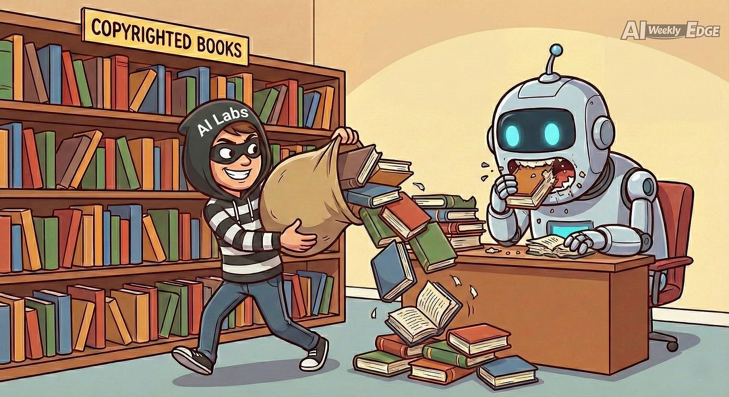 Publishers claim google fed their AI their books without permission. Publishers claim google fed their AI their books without permission.