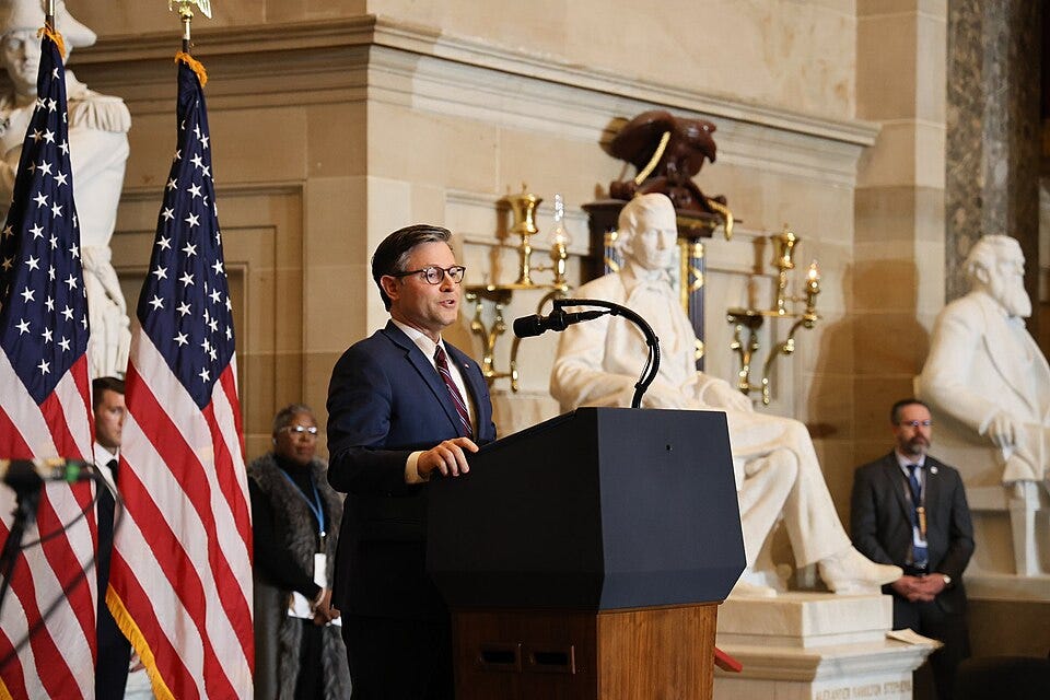 File:Mike Johnson at 73rd National Prayer Breakfast (2025).jpg