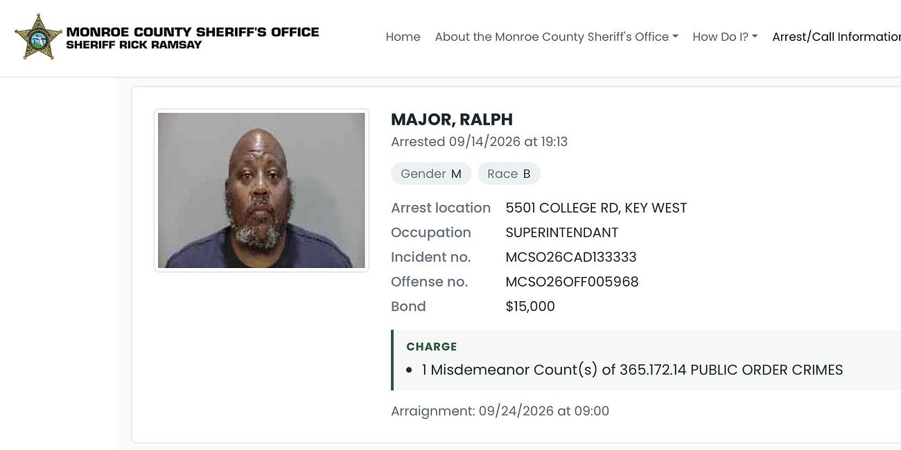 BREAKING: Key West Parks Superintendent Accused of Misusing 911 After Taking City Truck