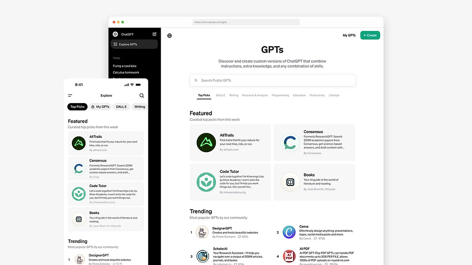 Newsletter artwork for “GPT Store Is Live, AI Takes Over CES 2024, Microsoft Adding AI To Keyboards, Rabbit Launches AI Phones, and MORE!”
