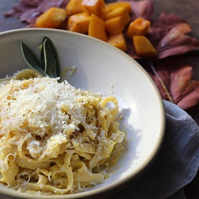 Creamy Butternut Squash Pasta with Sage